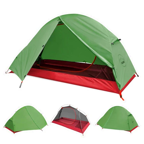 KAZOO Waterproof Backpacking Tent Ultralight 1/2 Person Lightweight Camping Tents 1/2 People Hiking Tents Aluminum Frame Double Layer