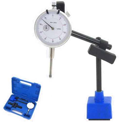 iGaging 34-101 Long Range Dial Indicator, Magnetic Mag Base with Case, 1