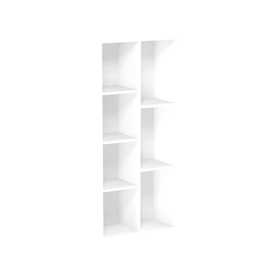 Furinno Luder Bookcase / Book / Storage , 7-Cube, White