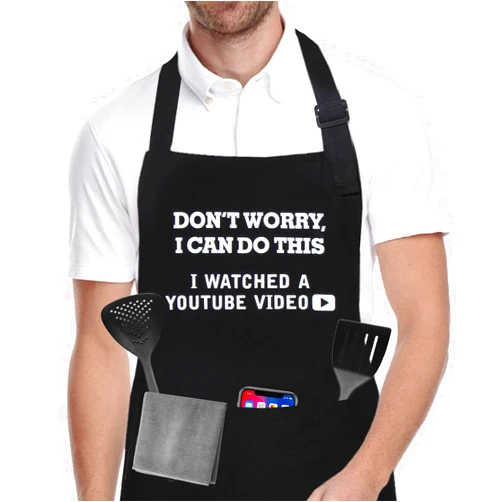 Sunylima Funny Aprons for Men Customized Funny Gifts for Men, Cooking Grilling BBQ Chef Apron, Gifts for Husband, Dad