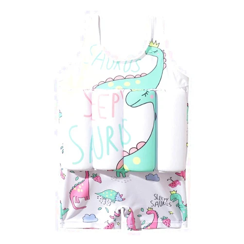 DYMCII Kids Baby Girls Floatation Swimsuit with Adjustable Buoyancy Float Suit Swim Vest One-Piece Swimwear Bathing Suit