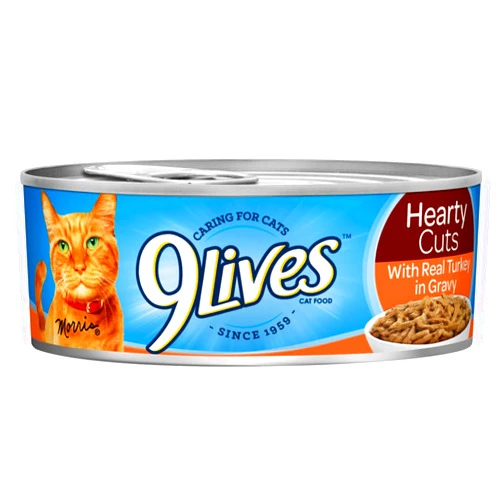 9Lives J.M Smucker Company-Big Heart 799146 Delmonte 9 Lives Shredded Turkey 24/5.5 oz Cans