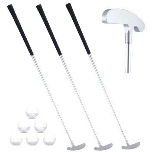 Wettarn 3 Sets Golf Putter Two Ways for Men Women Kids Club with 6 Practice Golf Balls for Left or Right Handed Golfers Indoor Outdoor