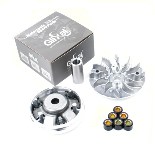 Glixal GY6 125cc 150cc Variator Kit, Front Clutch Drive Pulley with 13g Roller Weights for 152QMI 157QMJ Scooter Moped ATV Go-Kart UTV