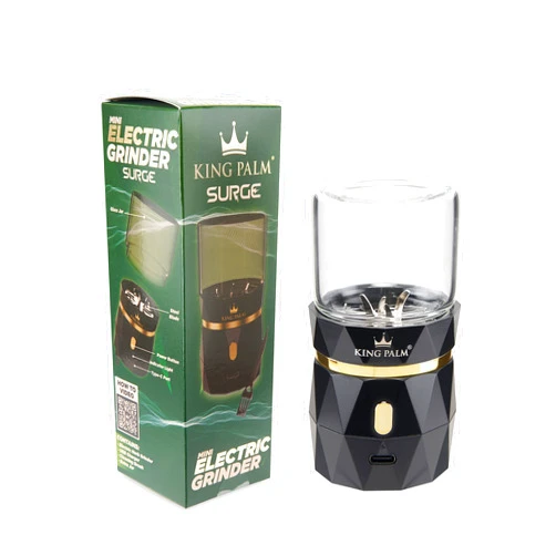 King Palm Electric Spice Grinder - USB Rechargeable Electronic Grinder - Extra Storage Jar w/Lid - Automatic Spice Mill