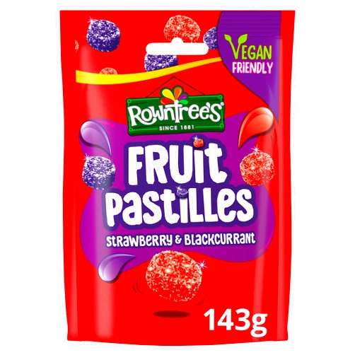 Rowntree's Original Rowntrees Fruit Pastilles Strawberry Blackcurrant Strawberry & Blackcurrant Fruit Pastilles