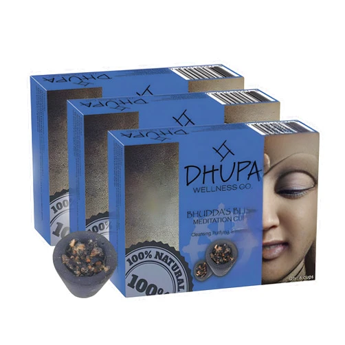 Ancientveda Incense Smudge Cups | Sturdy & Heat-Resistant Cups | 6 Pieces Smudge Cups for Purification, Cleansing, Puja, & Meditation | Long Lasting Aroma for Prayer - (3 Pack - Buddha's Bliss)