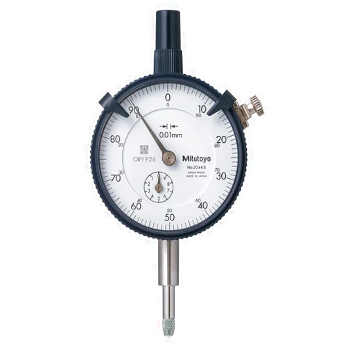 Mitutoyo 2046S, 0.01mm X 10mm Dial Indicator, 0-100, Lug Back, Series 2, 8mm Stem