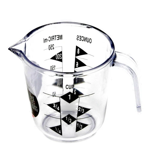 Chef Craft Select Plastic Measuring Cup, 1 Cup Capacity, Clear
