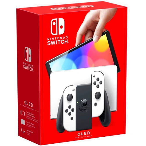 PURTCH Newest 2022 Model Switch OLED Display with White Controllers and Dock - 7
