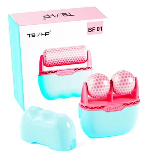 TBPHP Ice Roller BF01 for Face & Eye with Plastic Cover Massager Face Massage Roller Tools (Pink)