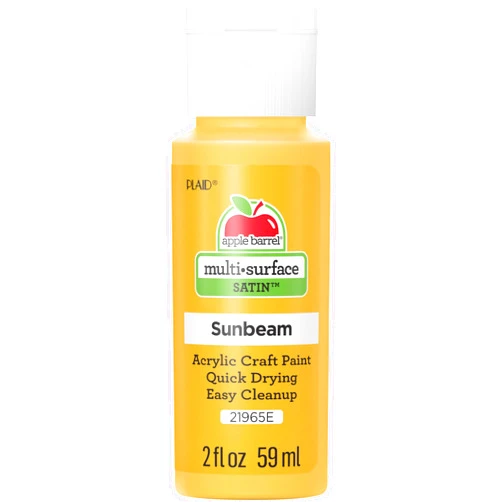 Apple Barrel Multi Surface Acrylic Paint, 2 oz, Sunbeam 2 Fl Oz