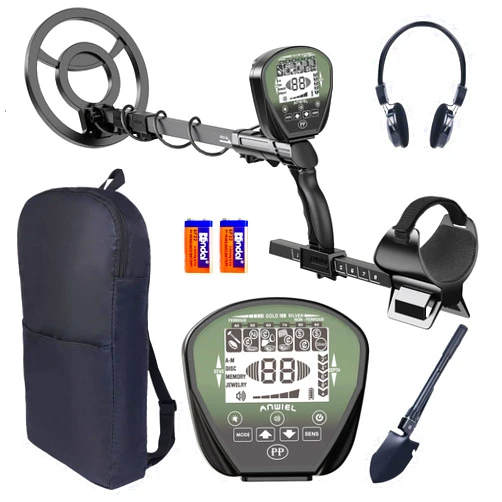 ANWIEL Metal Detector for Adults Professional, Gold Metal Detector, Higher Accuracy Gold Detector with Backlit LCD Display, 5 Mode, IP68 Waterproof Metal Detector 10