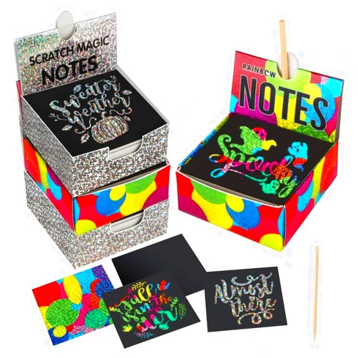 Generic Scratch Paper Art Set - Scratch Rainbow Art for Kids, 100 Sheets Paper, Rainbow Magic Scratch Off Paper Set Art Craft Kit Black Scratch Paper Sheets Partys Favor Supplies