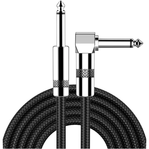New bee Guitar Cable 20 ft Electric Instrument Cable Bass AMP Cord 1/4 Straight to Straight for Electric Guitar, Bass Guitar, Electric Mandolin, Pro Audio (Right Angle)