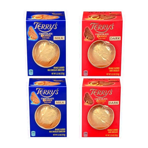 HABP GLOBAL Terrys Milk and Dark Chocolate Oranges 4 Pack Variety 5.53 oz (2 Pack each)