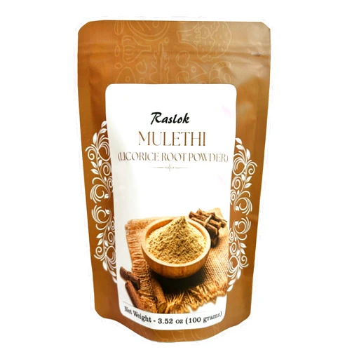 Raslok Licorice Root Powder | Kown as Malethi, Mulethi Powder | Glycyrrhiza Glabra (3.52, Ounces)