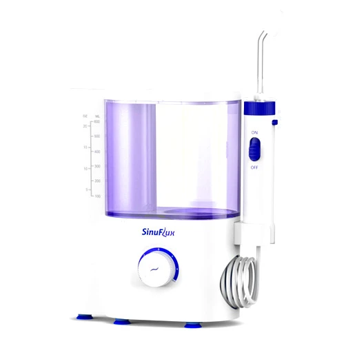 SinuFlux Nasal Irrigation System, Pulsating Nasal Rinse Machine for Sinus & Allergy Relief Electric Neti Pot with Customizable Nasal Cleaner Kit