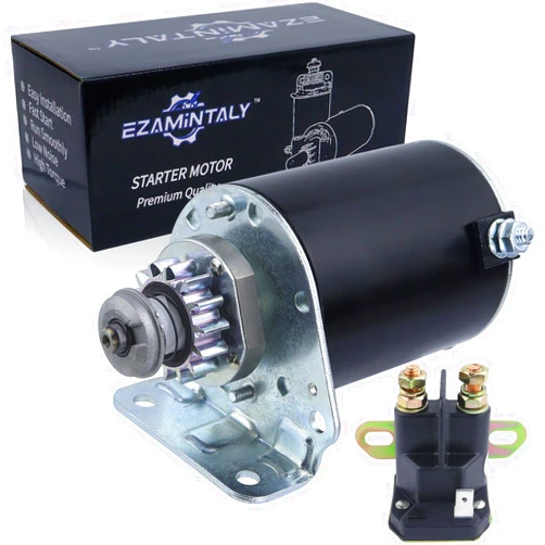 Ezamintaly Starter Motor & Solenoid Relay for Cub Cadet RZT17 RZT42 2004-2006, 1600 1800 1999, LT1018 2004, 593934 693551 LG693551 BS693551 SE501848