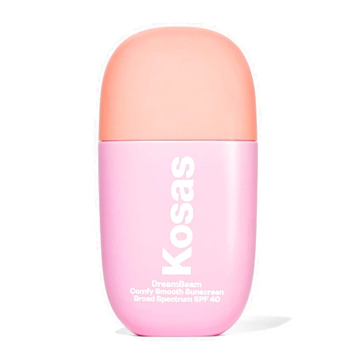 Kosas DreamBeam Mineral Sunscreen SPF 40 - Smooth Liquid Sun Protection for Face - Lightweight Makeup Base with Hyaluronic Acid, Ceramides & Peptides - Subtle Radiant Finish, 40 ml