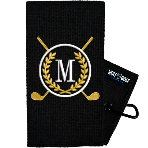 Wolf Golf Towels Monogrammed Golf Towel | Personalized Golf Towels for Golf Bags | Custom Golf Towel Golf Gifts | Golf Towels for Golf Bags for Men or Women | Personalized Golf Towel
