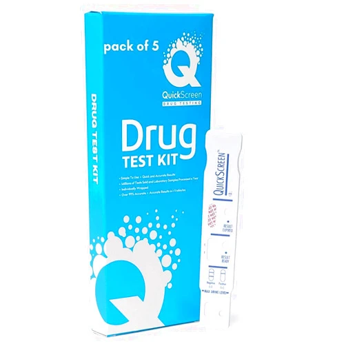 Phamatech Quickscreen MET 500 ng/mL Urine Dip Card Drug Testing - Pack of 5