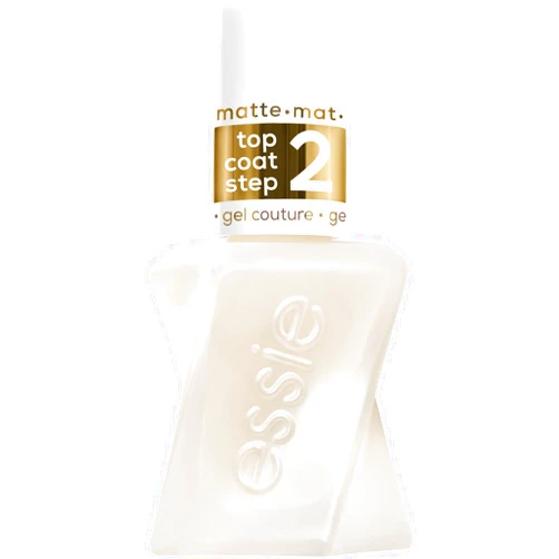 Essie Gel Couture Long-Lasting Nail Polish, 8-Free Vegan, Clear, Matte Top Coat, 0.46 fl oz