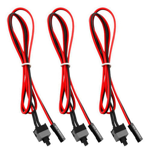 AXLIZER 3PCS PC Motherboard Computer PC Protective 2-Pin SW Computer Switch Cord, Switch Power Cord with On Off Button