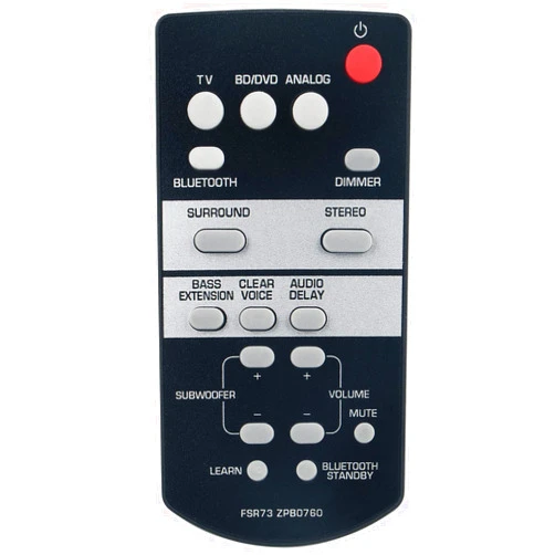 ZdalaMit FSR73 ZP80760 Replacement Remote Control Applicable for Yamaha Front Surround System YAS-105 ATS-1050 SRT-700 ATS-1050-R ATS-1050BL YAS105 ATS1050 SRT700 ATS1050R ATS1050BL