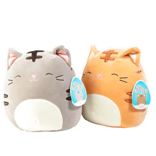 Squishmallows Mystery 8-Inch Cat Plush - Receive 1 of 2 Styles - Official Jazwares - Nathan or Tally - Collectible Soft & Squishy Kitty Stuffed Animal Toy - Gift for Kids, Girls & Boys