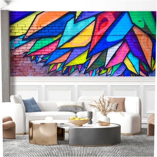 SIGNFORD Wall Mural Colorful Graffiti Removable Wallpaper Wall Sticker for Bedroom Living Room - 66x96 inches