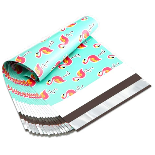 UCGOU Poly Mailers 6x9 Inch Flamingo Designer 100 Pack Patterned #1 Shipping Bags Mailing Envelopes Self Seal Waterproof and Tear Proof Boutique Postal Small Business for Jewelry and More
