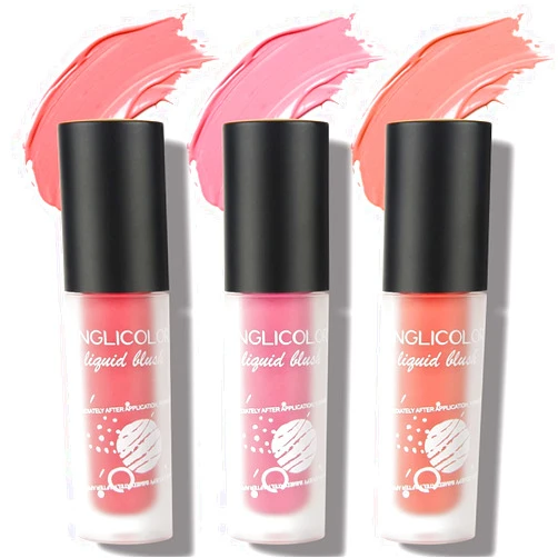 Anglicolor 3PCS Liquid Blush Matte Velvet Milk Blush for Cheeks,Natural Blush Sheer Flush Of Color Cheek Blush Lipstick Eyeshadow Lightweight Blush Makeup, Highly Pigmented, Vegan & Cruelty Free