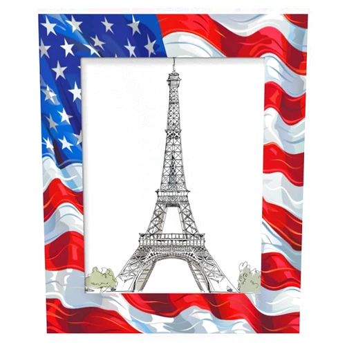 Hsorgin Flag United States 11x14 Picture Frames Wooden Photo Frame for Wall or Tabletop Photo Display Home Décor Office