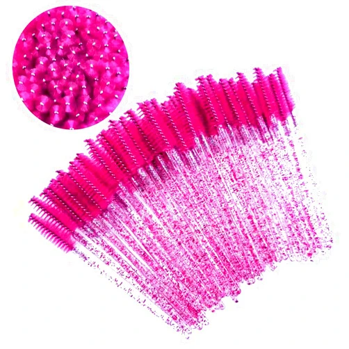 Pimoys 100 pcs Disposable Eyelash Mascara Brushes, Wands Applicator Eyebrow Brush Makeup Kit, Eyebrow Castor Oil Brush Makeup Tool