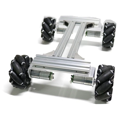 SZDoit Mecanum Wheel 4wd Metal Robot car Chassis Remote Control Learning Kit for Arduino Raspberry Pie Microbit with DC Encoder Motor, DIY Steam AGV ROS AI Move Education Platform Robotic Functional Model