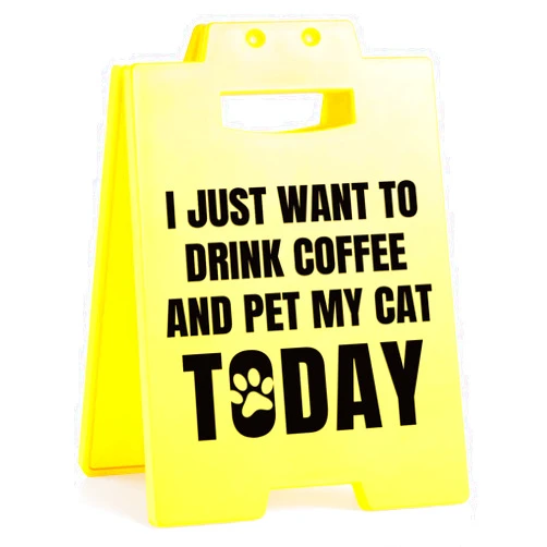 Leebbsin Cat Lover Gifts for Women, Mothers Day Gift for Cats Lovers - Sign Plague Desk Decor, Humorous Birthday Gifts for Coworkers, Remote Workers, Busy Moms, Office Workers