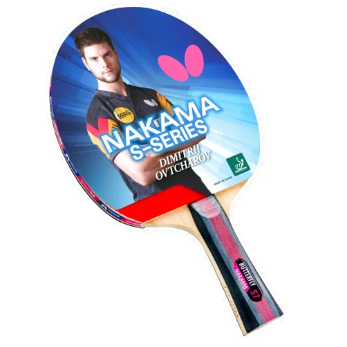 Butterfly Nakama S-7 Table Tennis Racket – Professional ITTF Approved Butterfly Ping Pong Paddle – Sapphira Table Tennis Rubber and Thick Sponge Layer Ping Pong Racket – 2 Ping Pong Balls Included