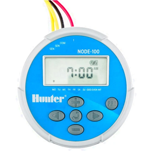 Hunter Sprinkler Hunter Industries Sprinkler NODE100 NODE-100 Battery Controller with Solenoid, Small, Blue