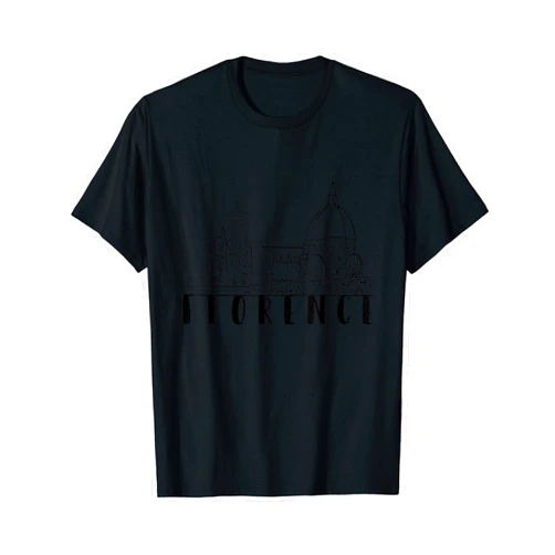 Italy City Skylines Silhouette Outline Florence Italy City Skyline Silhouette Outline Sketch T-Shirt