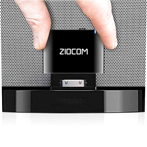 ZIOCOM 30 Pin Bluetooth Adapter Receiver for Bose iPod iPhone SoundDock and Other 30 pin Dock Speakers with 3.5mm Aux Cable(Not for Car and Motorcycles), Black