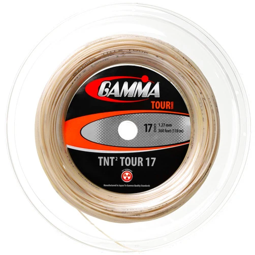 Gamma TNT2 Tour Reel 17G Tennis String, Natural