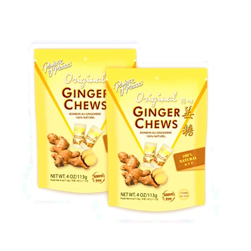 Prince of Peace Original Ginger Chews, 4 oz. – Candied Ginger – Natural Candy Pack – 2 Pack