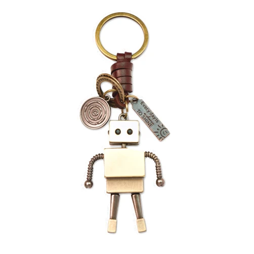 AuPra Funny 3D Keychain Gifts for Women & Men | Handcrafted Leather Lucky Key Rings | Helloween Key Charm Vintage Accessory