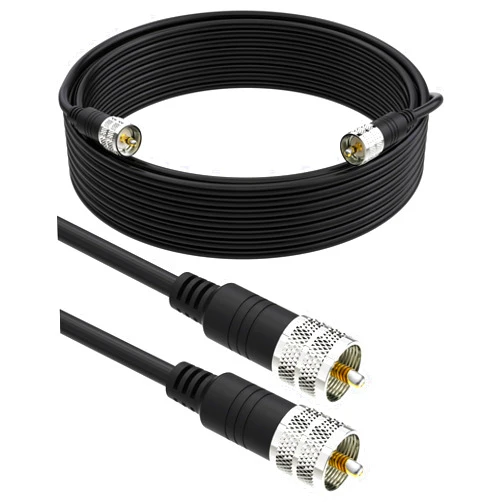 Foboiu Coax Cable RG8X Coaxial Cable, 30 ft CB Antenna Cable,PL259 UHF Male-to-Male Cord,50 Ohm CB Coax Cable for Radios,Antenna Analyzers,Antenna Tuners,Virtual Loads
