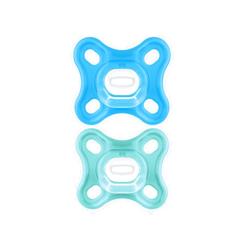 MAM Comfort Baby Pacifier, 100% Lightweight Silicone, Sterilizer Case, 0-3 Months (Pack of 2)