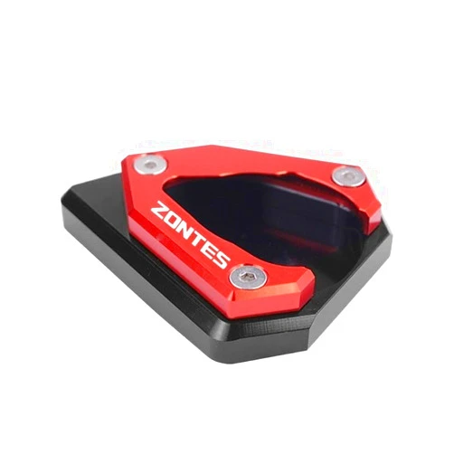 DARDDI Motorcycle Side Stand Enlarge for Sh&engshi 310R X T ZT310T 310X 310V Motorbike Accessories Kickstand Sidestand Stand Extension Enlarger Pad The, Red