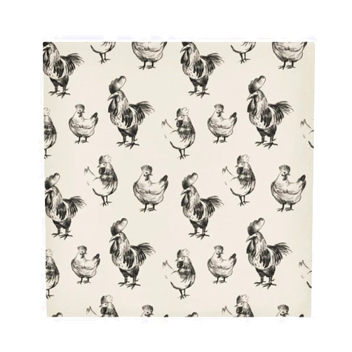 Qilmy Farmhouse Rooster Cloth Napkins Set of 6 Reusable Washable Dinner Napkins Decor for Family Wedding Dinner Party, 20 x 20 Inch
