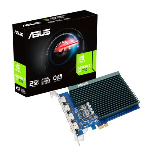 ASUS NVIDIA GeForce GT 730 Graphics Card (PCIe 2.0, 2GB GDDR5 Memory, 4X HDMI Ports, Single-slot Design, Passive Cooling)