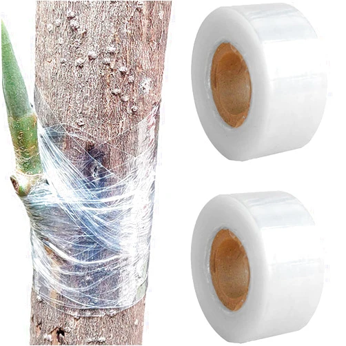 NUANNUAN 2 Roll Parafilm Grafting Tape for Fruits Tree, Self-Adhesive Garden Plant Budding Repair Tapes Clear Stretchable Floristry Film for Indoor Outdoor Patio Vegetable Flower Branches Grafting